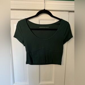 Aeropostale Dark Green Crop Top